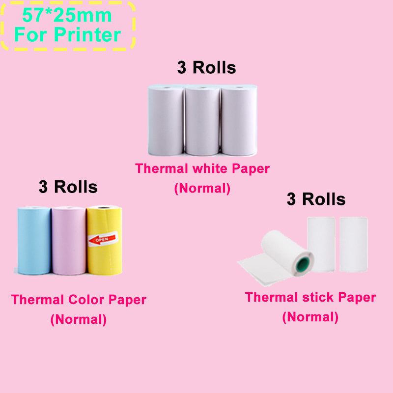 Portable Mini Printer HD Photo Pocket Thermal Label With White Color Adhesive Paper Wireless Bluetooth Learning Paper Mini Maker