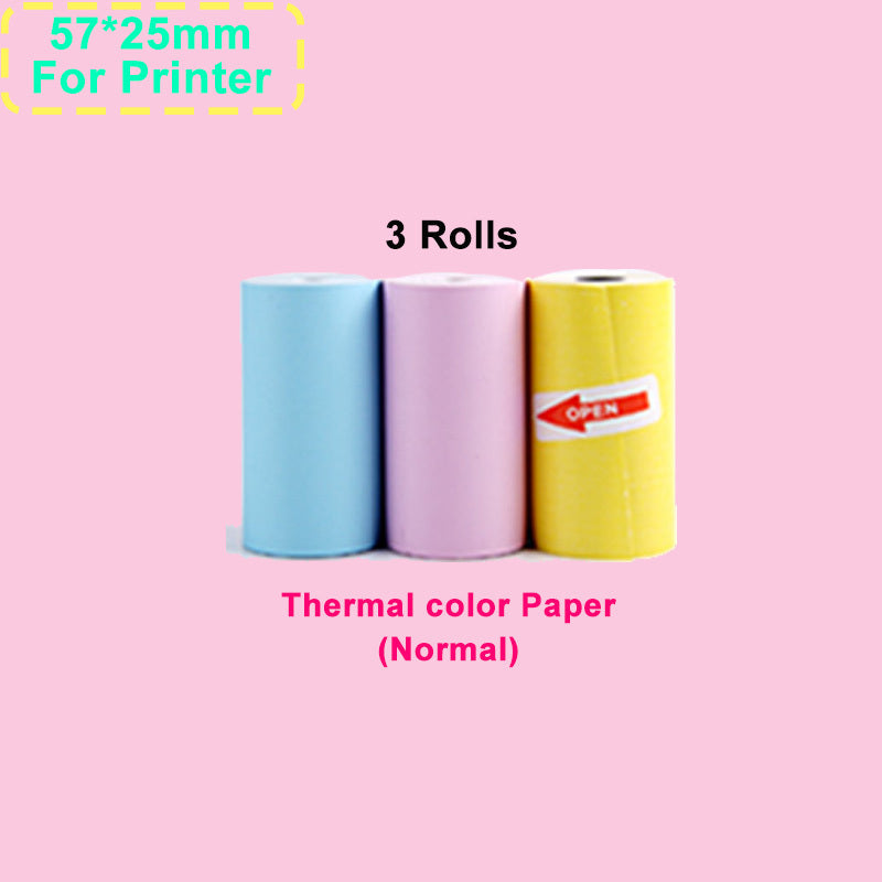 Portable Mini Printer HD Photo Pocket Thermal Label With White Color Adhesive Paper Wireless Bluetooth Learning Paper Mini Maker