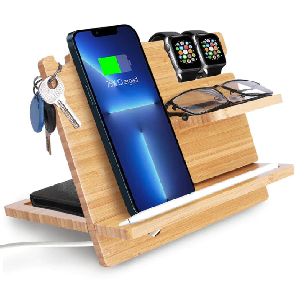 Organize And Store Wooden Phone Accessories