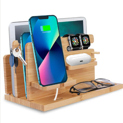 Organize And Store Wooden Phone Accessories